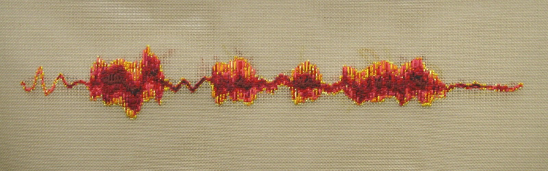 Anti-War Speeches (2006)  wool tapestries, each 16 x 60 cm 'try_someone_else'