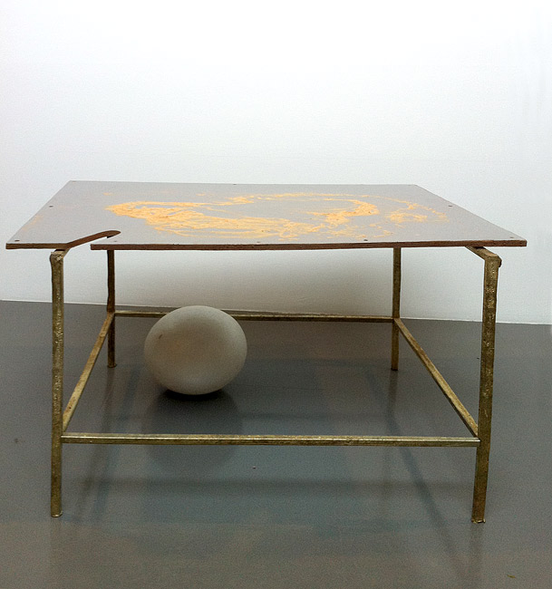 Hany Armanious Happiness, 2010 cast pigmented polyurethane resin and pewter with pigment 70 × 109.5 × 73.7cm