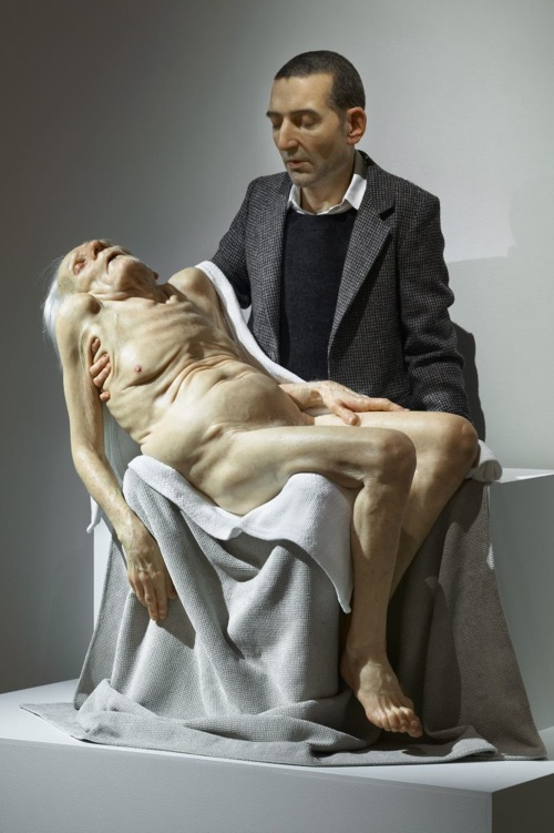 still-life-pieta-2007-silicon-paint-human-hair-160-x-123-cm