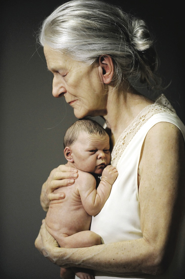 Woman and Child 2010 mixed media 145 x 40 x 40 cm