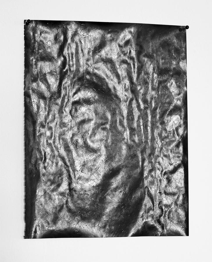 Work for Tired Eyes (figures in the landscape), 2010 acrylic on magazine page approximately 310 x 210mm