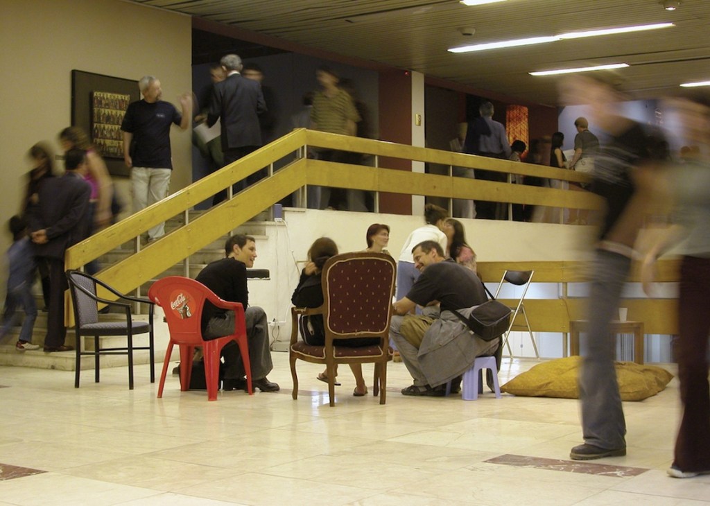 Circle of Chairs 2003, borrowed chairs (Tirana Biennale)