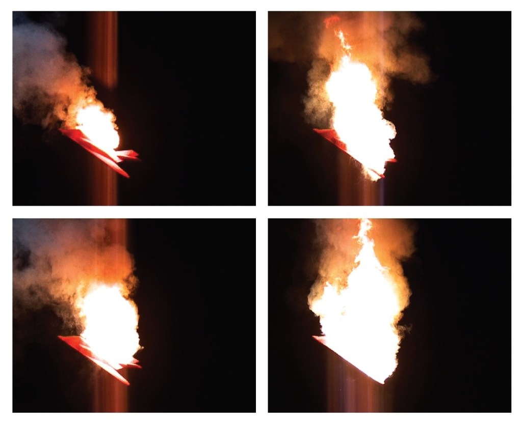 Plane on fire combined